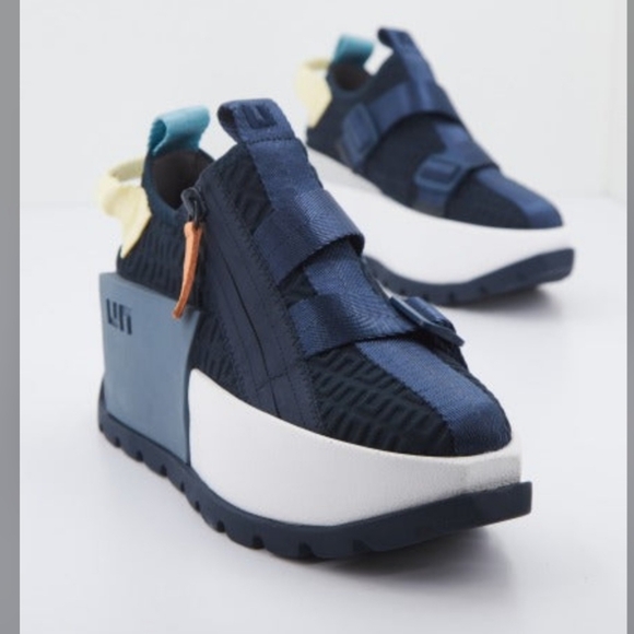 United nude ROKO copenhagen Blue White wedge sneakers Platform Chunky New 40 9 - Picture 2 of 10